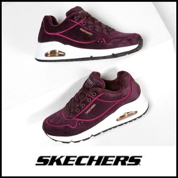 Skecher Street Shoes - SOLD!  SKECHER STREET Plum Fuzz Uno Sneaker, 9M